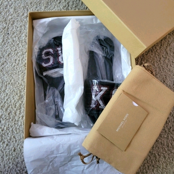 Delphine Michael Kors Collection Leather Slides - Picture 7 of 12